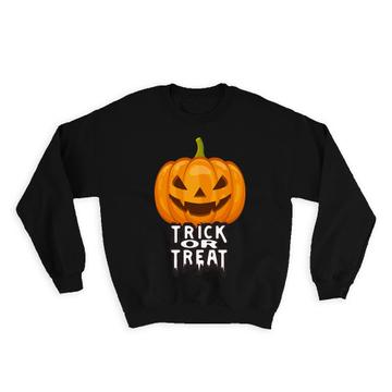 PUMPKIN Halloween : Gift Sweatshirt Pumpkin Trick or Treat Bat Kids Polka Stripes