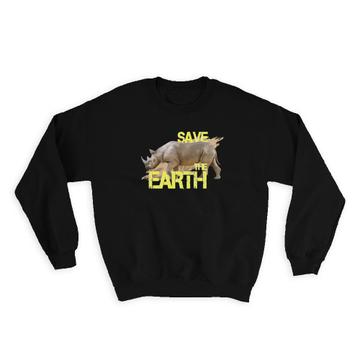 Rhino Nature Eco Ecology : Gift Sweatshirt Wild Animals Wildlife Fauna Safari Species Ecological