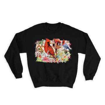 Cardinal Colorful House : Gift Sweatshirt Bird Grieving Lost Loved One Grief Healing Rememberance