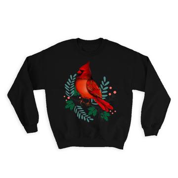 Christmas Cardinal : Gift Sweatshirt Bird Holidays Cute Animal Winter