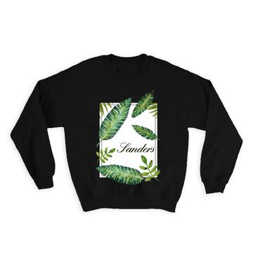 Personalized Botanical : Gift Sweatshirt Leaves Nature Name Initial Ecology Ecologic Modern Leaf