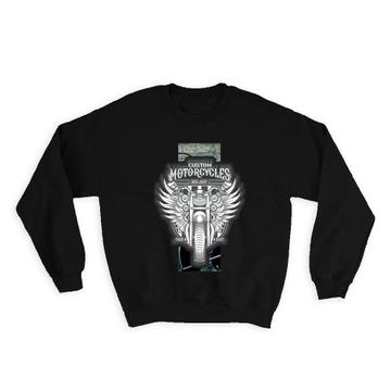 Custom Motorcycles : Gift Sweatshirt For Rider Motorcyclist Classic Vintage Rock Father