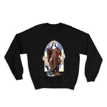 Saint Rose Of Viterbo : Gift Sweatshirt Catholic Church Dragon Dove Cross Christian Holy