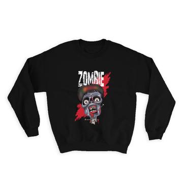 Zombie Blood : Gift Sweatshirt Living Dead Halloween Party Monsters Horror Movie Skull