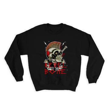 Punk Skull Rebel To The Bone : Gift Sweatshirt Halloween Wall Poster Monster Horror Art