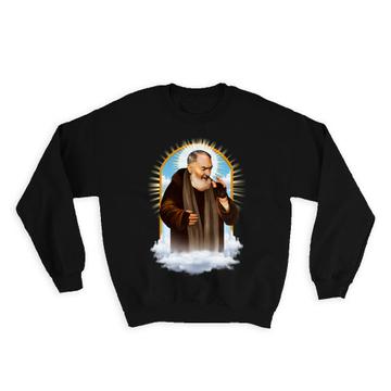 Saint Pio Of Pietrelcina Clouds : Gift Sweatshirt Religious Catholic Padre Christian