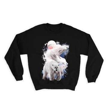 Polar Bears : Gift Sweatshirt Wildlife Wild Animal Winter Bear Photography Cute Wall Poster