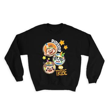 Panda Monkey Bear Raising My Tribe : Gift Sweatshirt Cute Kids