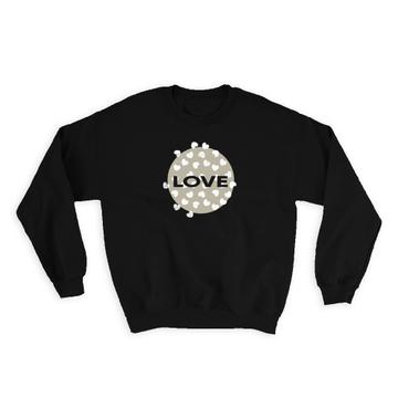 Cute Love Print : Gift Sweatshirt Personalized Custom Scales Hearts Abstract Lovers Sweet