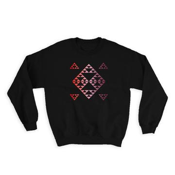 Triangle Print Tribal Design : Gift Sweatshirt Custom Personalized Birthday Favor Coworker Home Decor