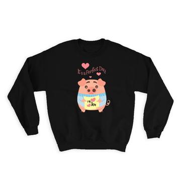 Funny Pig Me You : Gift Sweatshirt Pigs Cute Animal Romantic Anniversary Favor Kid Child Art Print