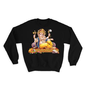 Ganesh For Prosperity Wish : Gift Sweatshirt Hindu God Indian Religious Vintage Poster Home Decor