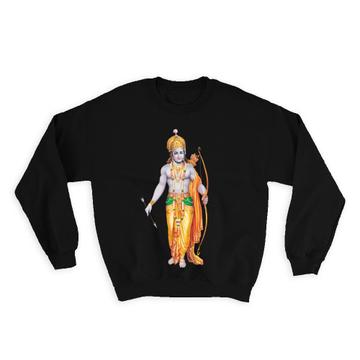 Rama Vintage Poster : Gift Sweatshirt Hindu God Lord Indian Devotional Art For Home Decor Religion