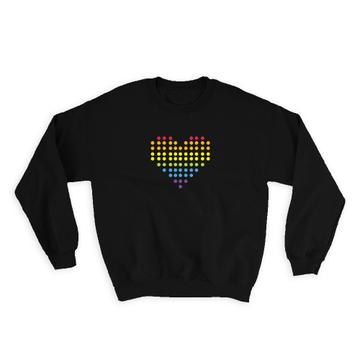 Rainbow Heart : Gift Sweatshirt LGBTQ Gay