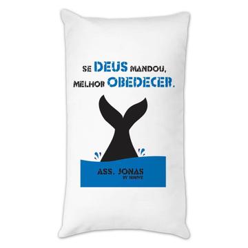 Jonas Baleia Deus Melhor Obedecer : Gift Throw Pillow Christian Evangelical Portuguese