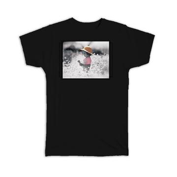 Children Black and White of Flowers : Gift T-Shirt Sepia Verkerke Style Retro Kid Child