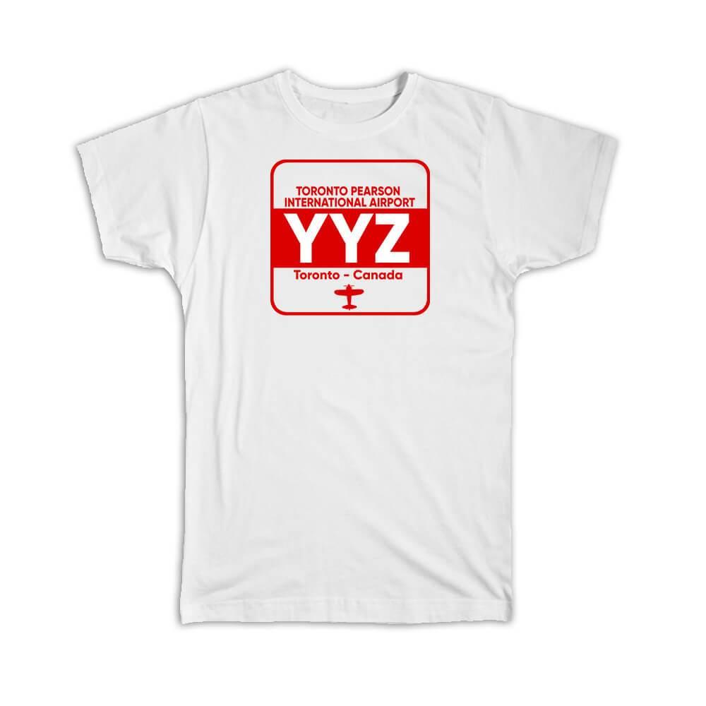 Gift T-Shirt : Canada Toronto Pearson Airport YYZ Travel Airline Pilot AIRPORT - Picture 9 of 10