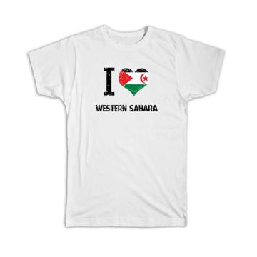 I Love Western Sahara : Gift T-Shirt Heart Flag Country Crest Expat