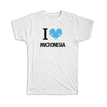 I Love Federated States of Micronesia : Gift T-Shirt Heart Flag Country Crest Expat