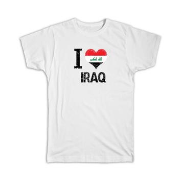 I Love Iraq : Gift T-Shirt Heart Flag Country Crest Iraqi Expat