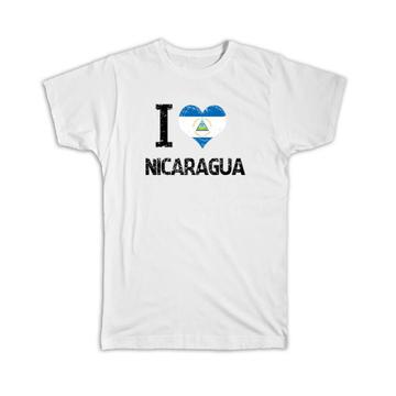 I Love Nicaragua : Gift T-Shirt Heart Flag Country Crest Nicaraguan Expat
