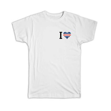 I Love Cape Verde : Gift T-Shirt Flag Heart Crest Country Cape Verdean Expat