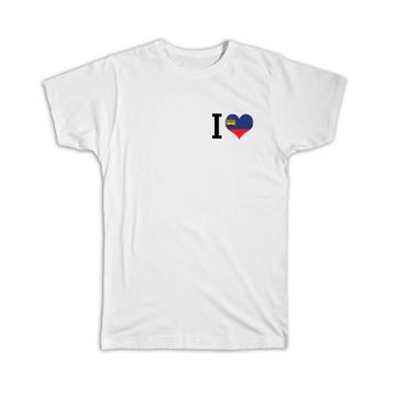 I Love Liechtenstein : Gift T-Shirt Flag Heart Crest Country Liechtenstein citizen