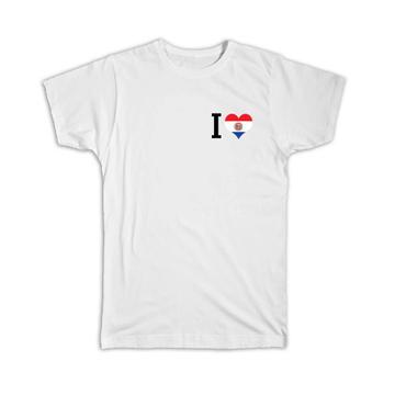 I Love Paraguay : Gift T-Shirt Flag Heart Crest Country Paraguayan Expat