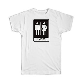 Unisex : Gift T-Shirt Icone Banheiro Placard Sign Signage