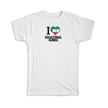 I Love Equatorial Guinea : Gift T-Shirt Flag Country Crest Equatorial Guinean Expat