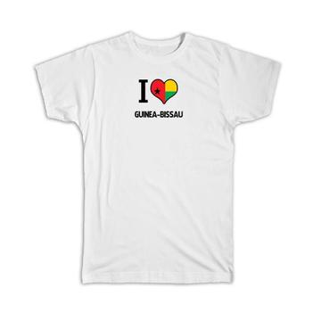 I Love Guinea-Bissau : Gift T-Shirt Flag Heart Country Crest Expat