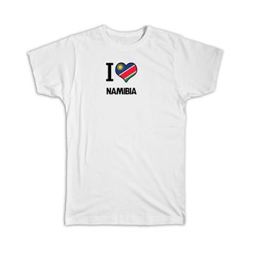 I Love Namibia : Gift T-Shirt Flag Heart Country Crest Namibian Expat