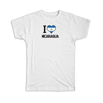 I Love Nicaragua : Gift T-Shirt Flag Heart Country Crest Nicaraguan Expat