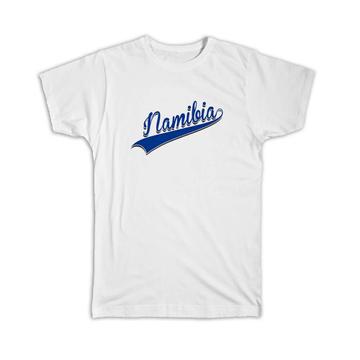 Namibia : Gift T-Shirt Flag Varsity Script Baseball Beisbol Country Pride Namibian