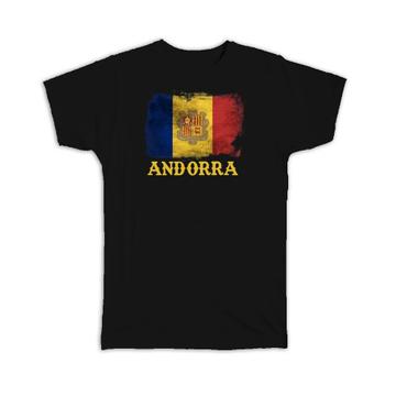 Andorra Andorran Flag : Gift T-Shirt Distressed Patriotic Vintage Souvenir Europe Country Pride