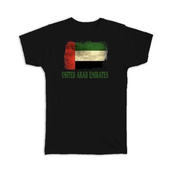 United Arab Emirates : Gift T-Shirt Distressed Flag Patriotic Emirati Asian Souvenir Country