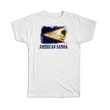 American Samoa Distressed Flag : Gift T-Shirt Country Pride Souvenir Australia Vintage Print