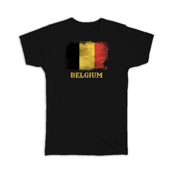 Belgium Belgian Flag : Gift T-Shirt European Union Country Souvenir Distressed Pride Vintage