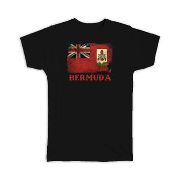 Bermuda Bermudian Flag : Gift T-Shirt Patriotic Vintage Distressed Print North America Country