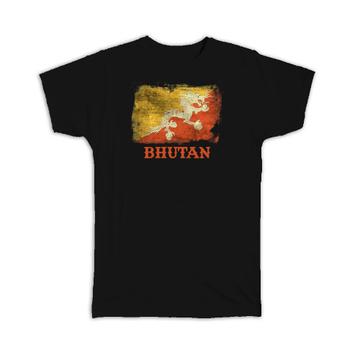 Bhutan Bhutanese Flag : Gift T-Shirt Asia Asian Country Souvenir Patriotic Vintage Distressed Art
