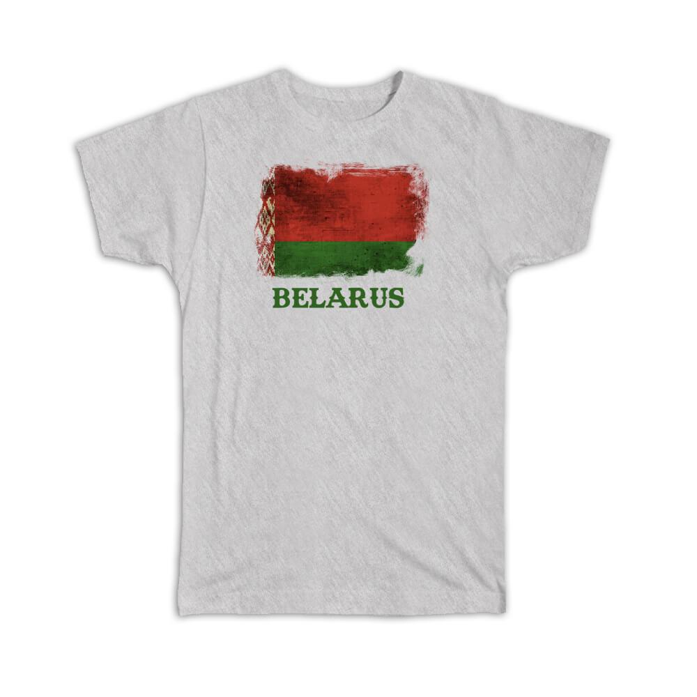 Gift T-Shirt : Belarus Belarusian Flag Europe European Country Souvenir