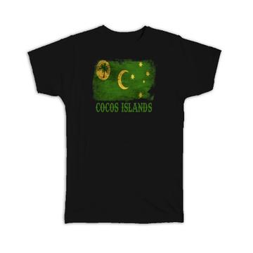 Cocos Islands Flag : Gift T-Shirt Distressed Country Pride Vintage National Souvenir Australia
