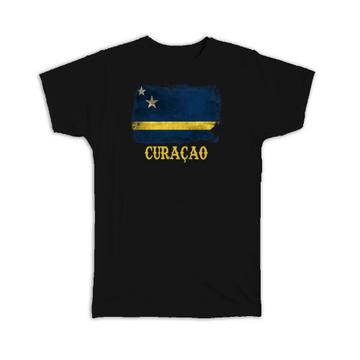 CuraÃ§ao Flag : Gift T-Shirt Distressed North American Country Souvenir Vintage Pride Nation