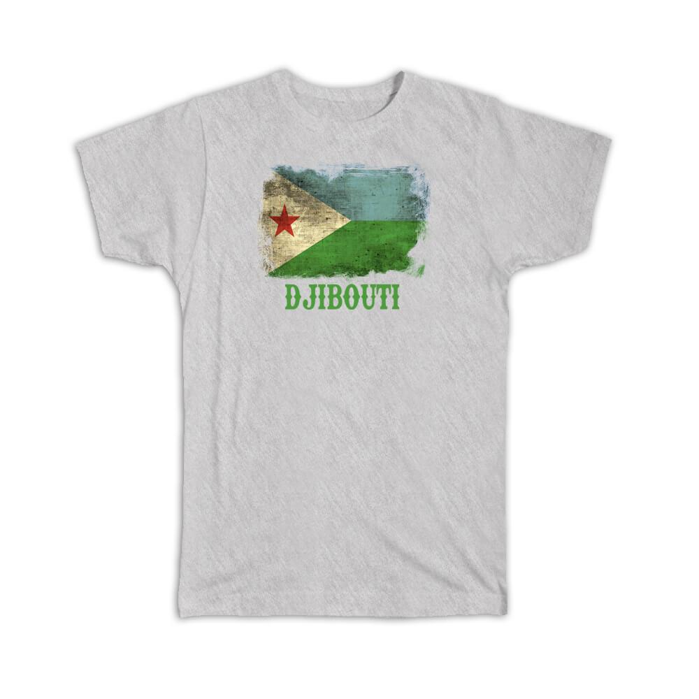 Gift T-Shirt : Djibouti Djiboutian Flag Africa African Country Souvenir National