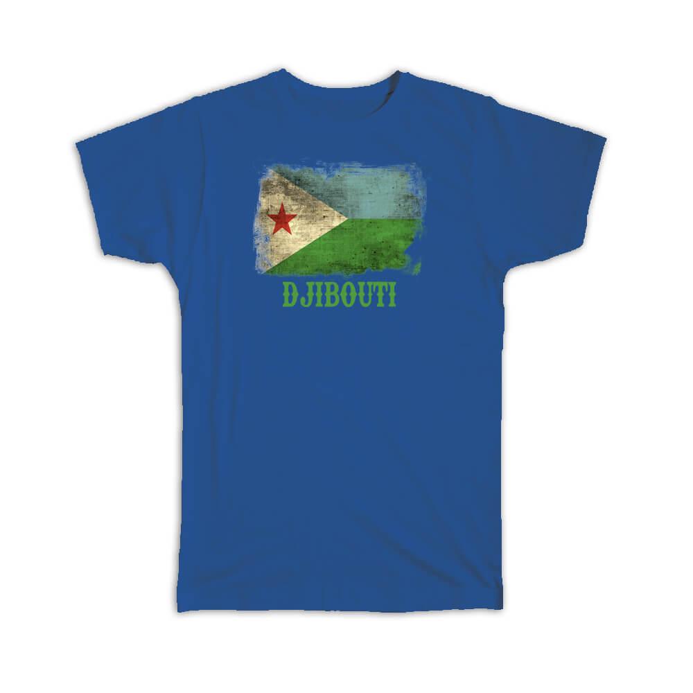 Gift T-Shirt : Djibouti Djiboutian Flag Africa African Country Souvenir National