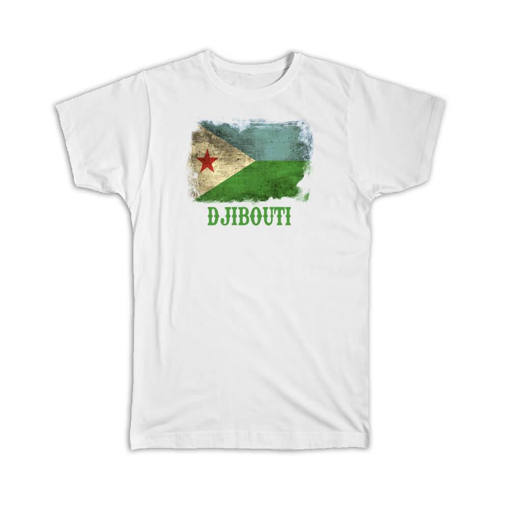 Gift T-Shirt : Djibouti Djiboutian Flag Africa African Country Souvenir National