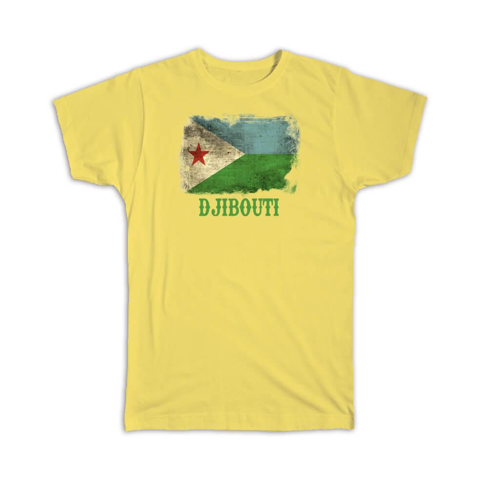 Gift T-Shirt : Djibouti Djiboutian Flag Africa African Country Souvenir National