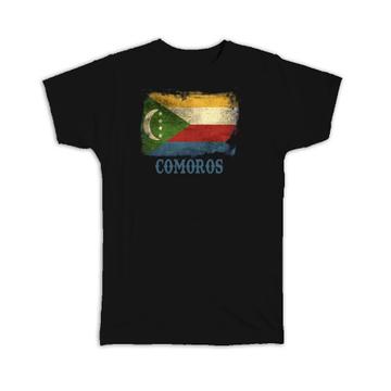 Comoros Comoran Flag : Gift T-Shirt Distressed Africa African Country Souvenir National Vintage Art