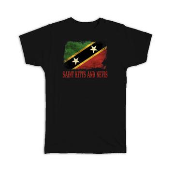 Saint Kitts And Nevis Flag : Gift T-Shirt North America Country Proud Souvenir Patriotic Vintage