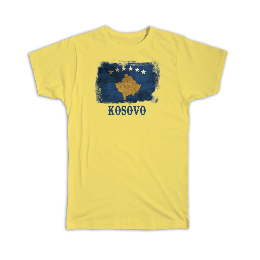 Gift T-Shirt : Kosovo Kosovan Flag Proud Europe Country Independence Souvenir